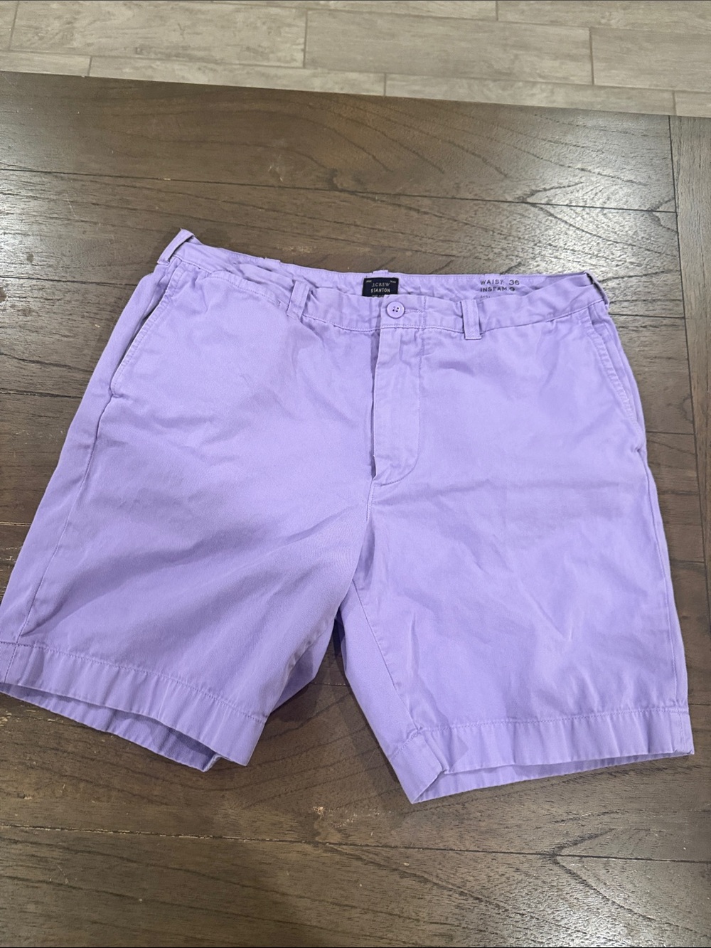 J. Crew Men’s Lavender Flat-Front Chino Shorts
